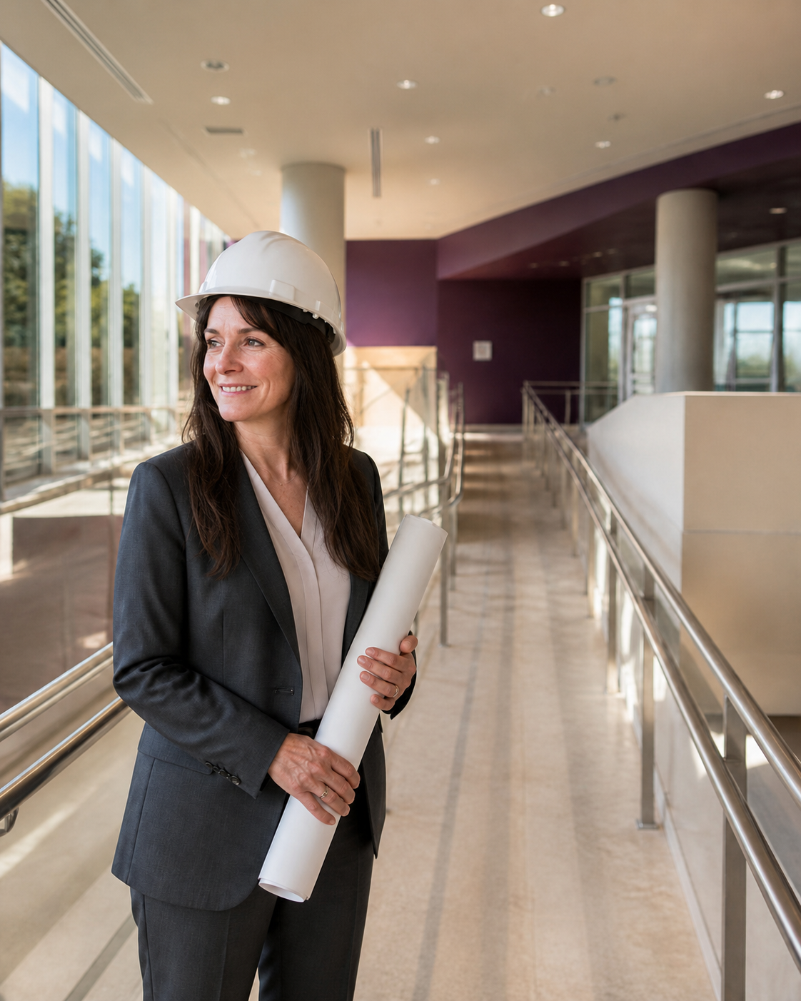 Portrait of Connie Martin on an accessible construction site